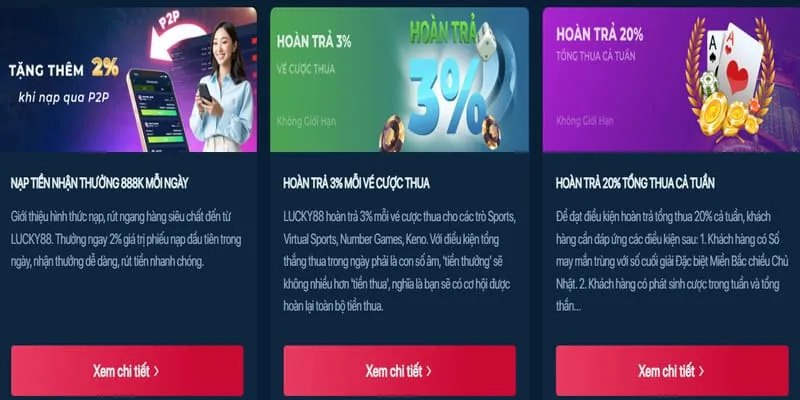 Banner các chương trình khuyến mãi Bắn Cá ve88 win
